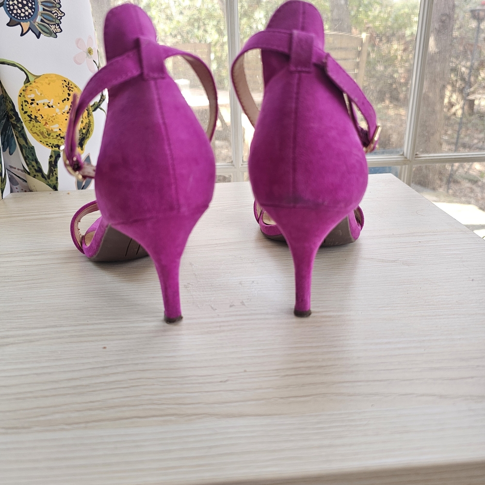 Kelly & Katie Bright Fuchsia Ankle-Strap Heels - Picture 3 of 3